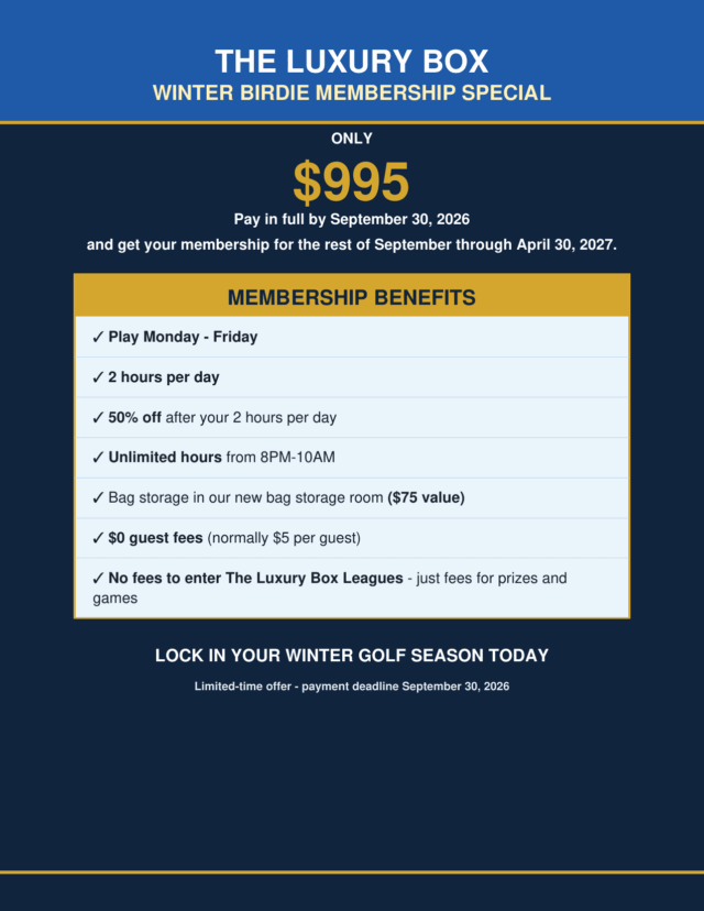 Winter Birdie Membership Special!